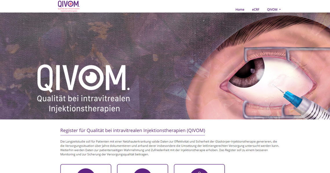 Screenshot of QIVOM website