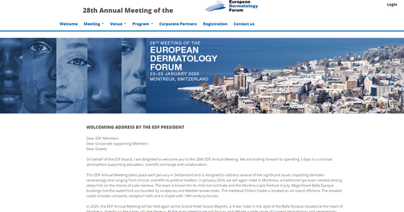 Screenshot of EDF Meeting website