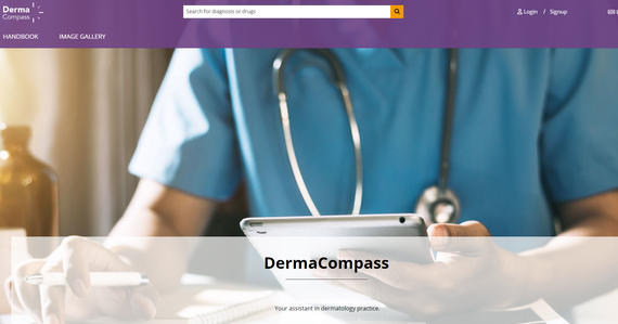 Screenshot of Dermacompass website