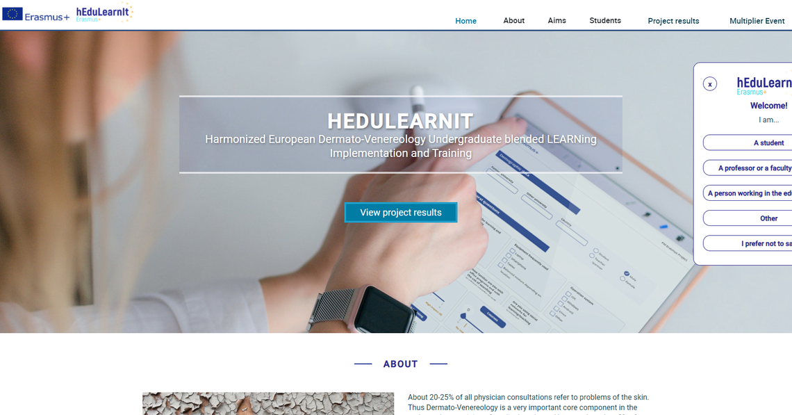 Screenshot of Hedulearnit website